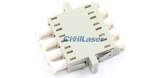 LC Multimode Four Core Plastic Fiber Optic Adapter